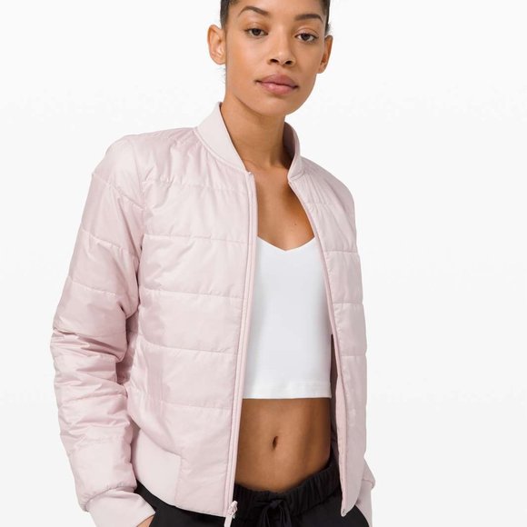 lululemon athletica Jackets & Blazers - NWT lululemon Non-Stop Bomber Reversible Pink 4